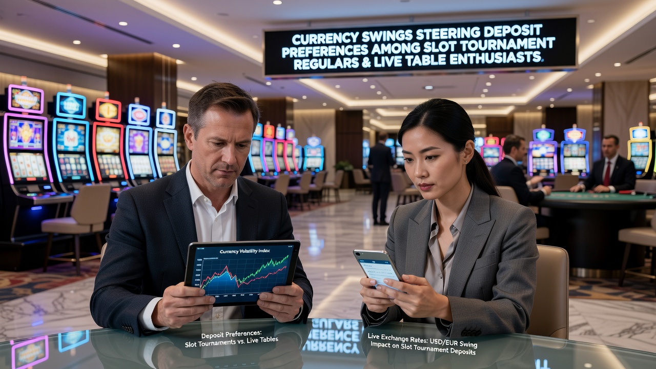 Mobile screen showing currency options during a slot tournament deposit on a handheld device