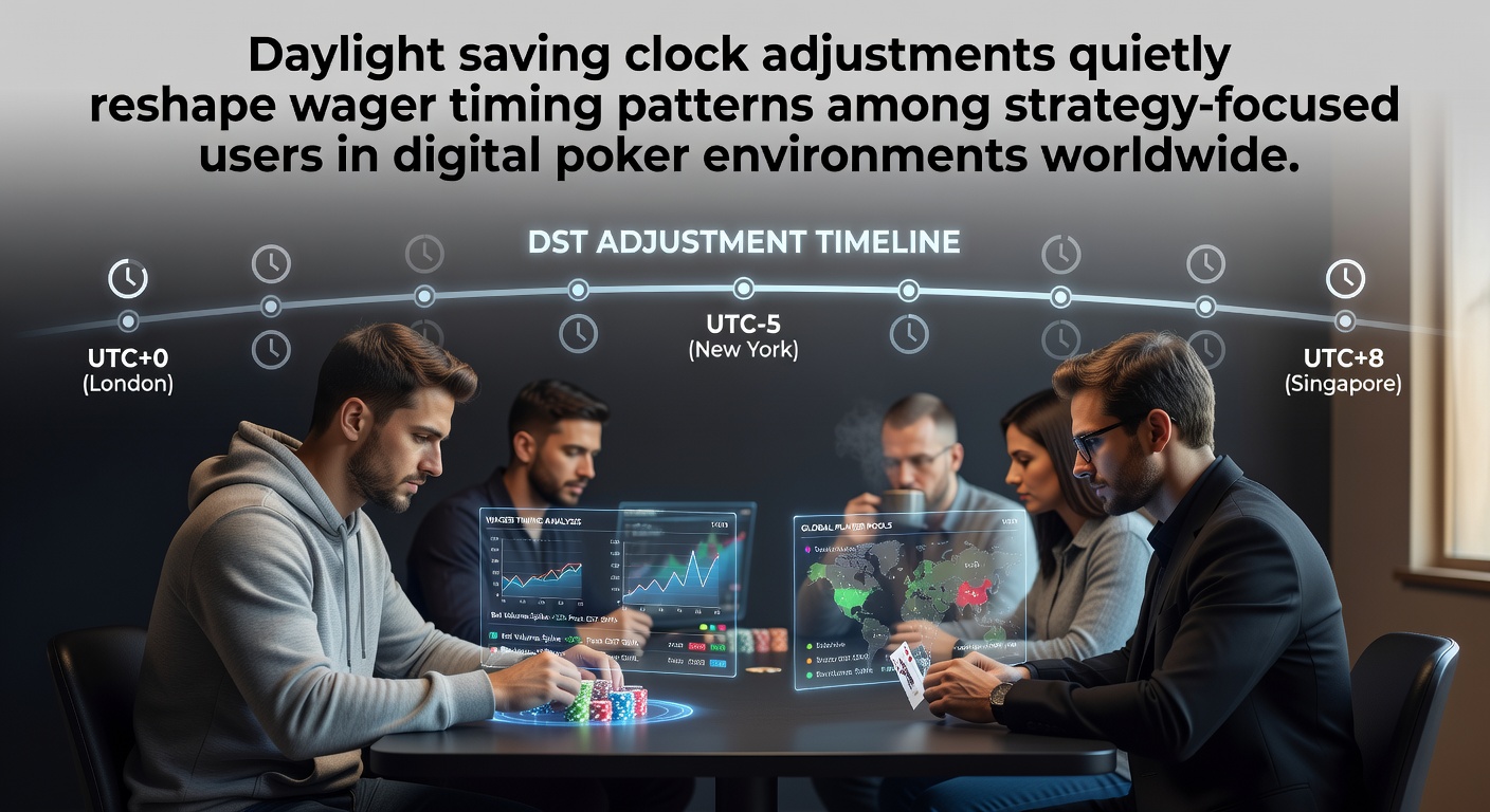 Digital poker interface displaying multiple time zone indicators during a global tournament session