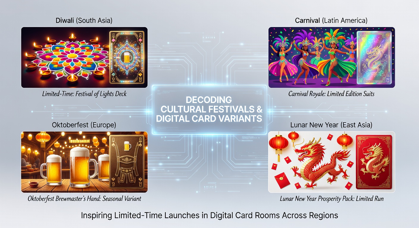 Digital card room interface showing festival-themed poker variants during a cultural event